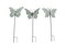 Set of 3 Galvanized Metal Butterfly Garden Stakes Patio Yard Art Outdoor Decor